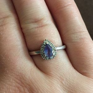 EUC Genuine Tanzanite and Diamond Ring